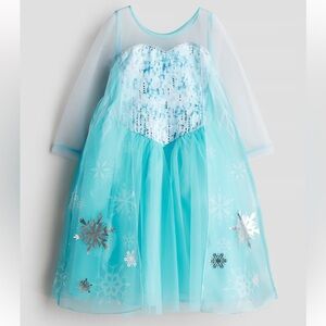 H&M Elsa Frozen Snowflake Tulle Kids Costume Dress